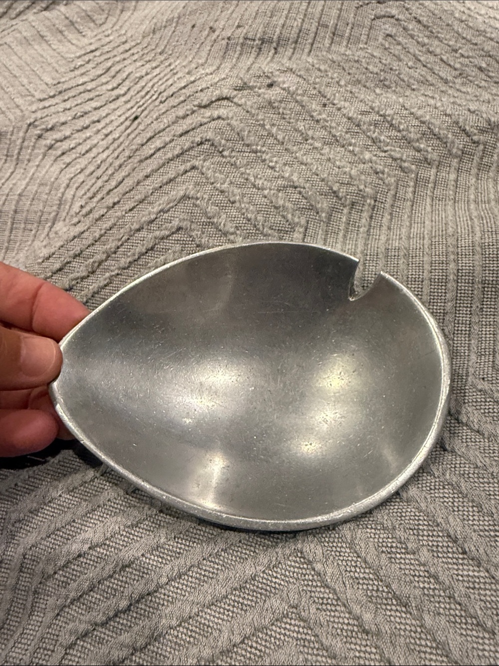 Vintage Nambe Leaf-Shaped Ashtray/Trinket Dish - Silver